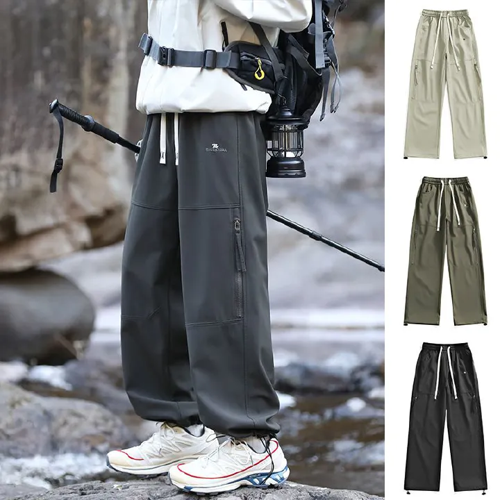 Sport High Quality Cargo Trouser Polyester oversized Outdoor Hiking waterproof Custom Tactical Baggy Cargo Pants for Men Casual