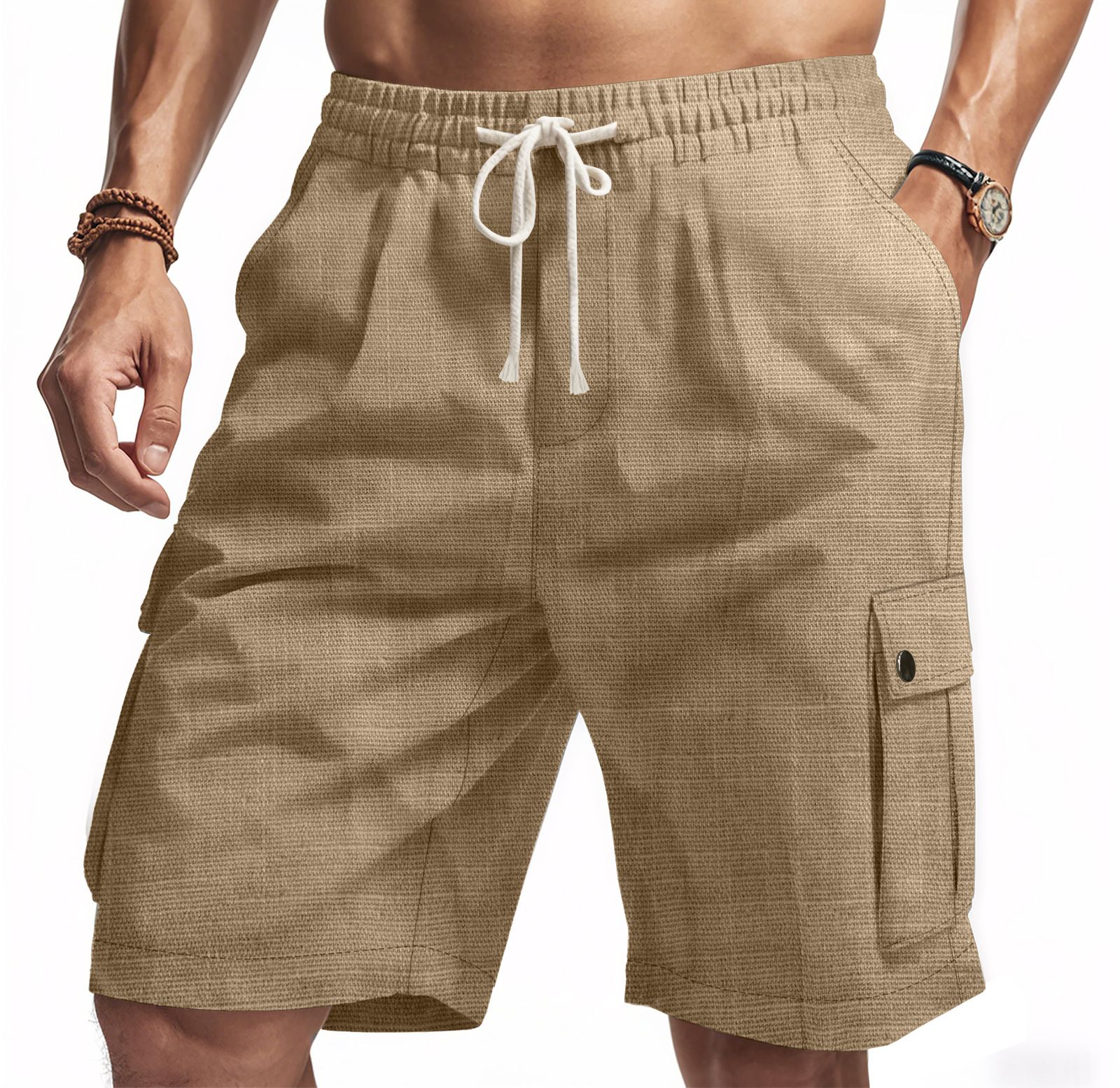 Hot Selling American Men's Outdoor Sports Leisure Cargo Shorts Side Pockets Summer Vacation Beach Casual Short Pants  Shorts
