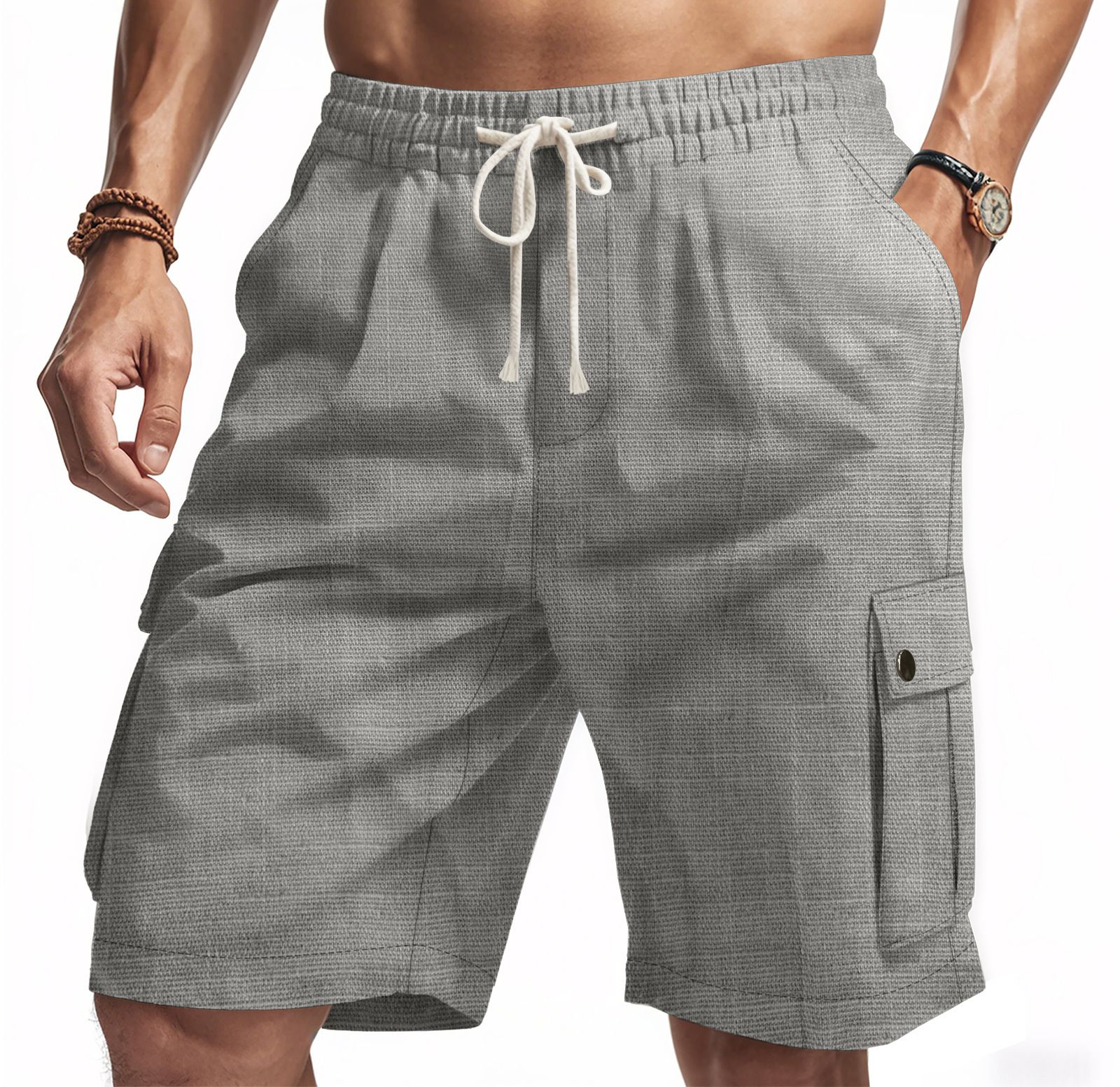 Hot Selling American Men's Outdoor Sports Leisure Cargo Shorts Side Pockets Summer Vacation Beach Casual Short Pants  Shorts
