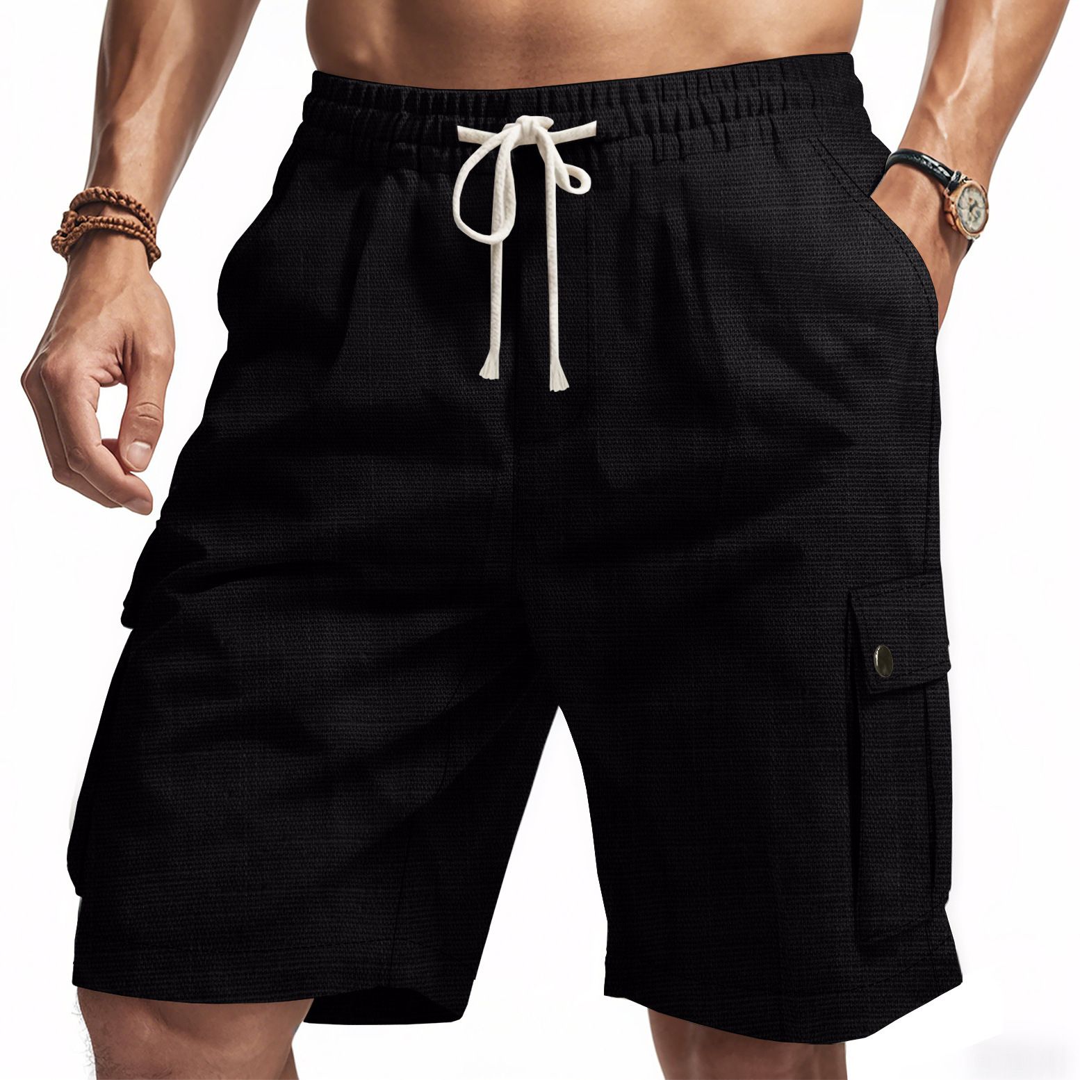 Hot Selling American Men's Outdoor Sports Leisure Cargo Shorts Side Pockets Summer Vacation Beach Casual Short Pants  Shorts