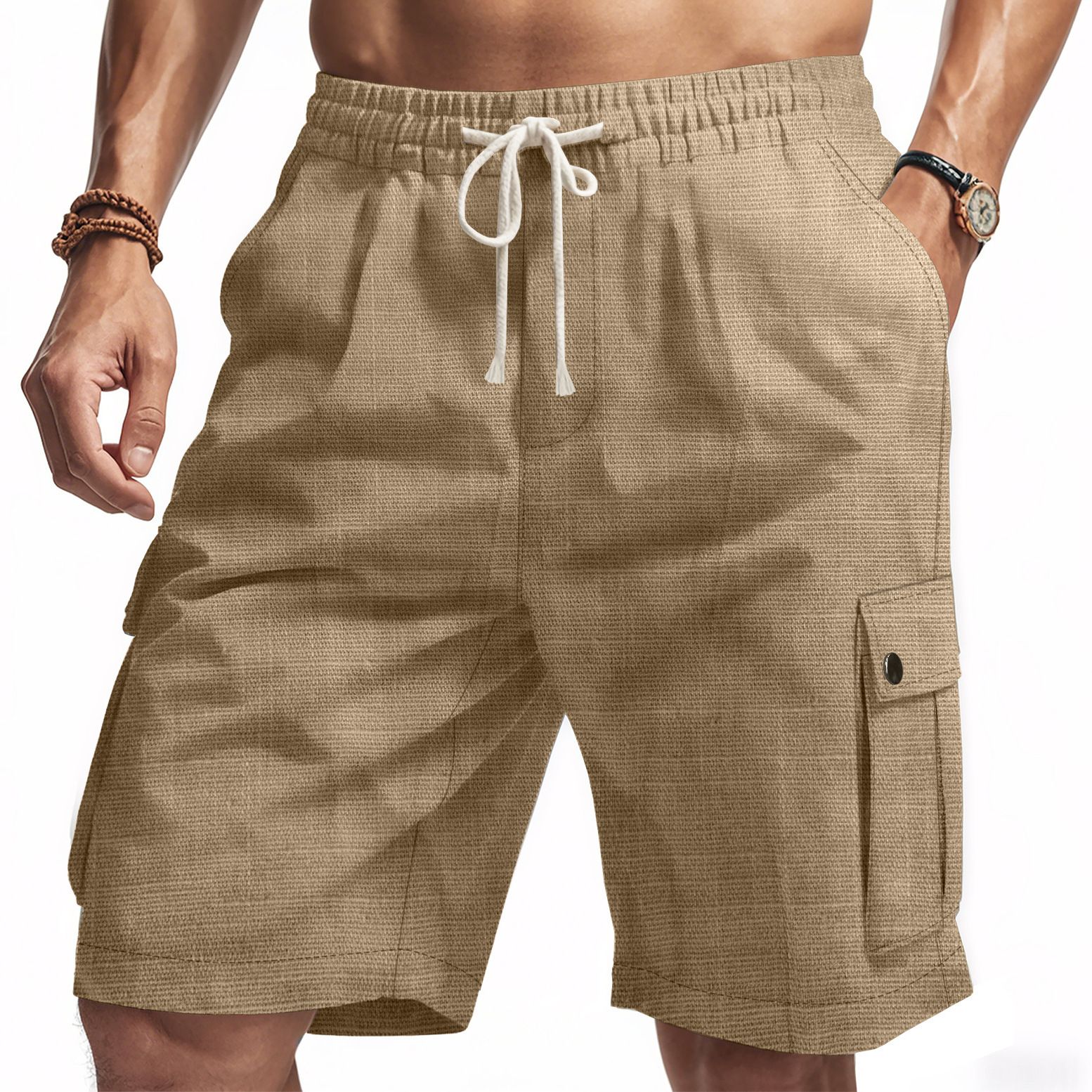 Hot Selling American Men's Outdoor Sports Leisure Cargo Shorts Side Pockets Summer Vacation Beach Casual Short Pants  Shorts