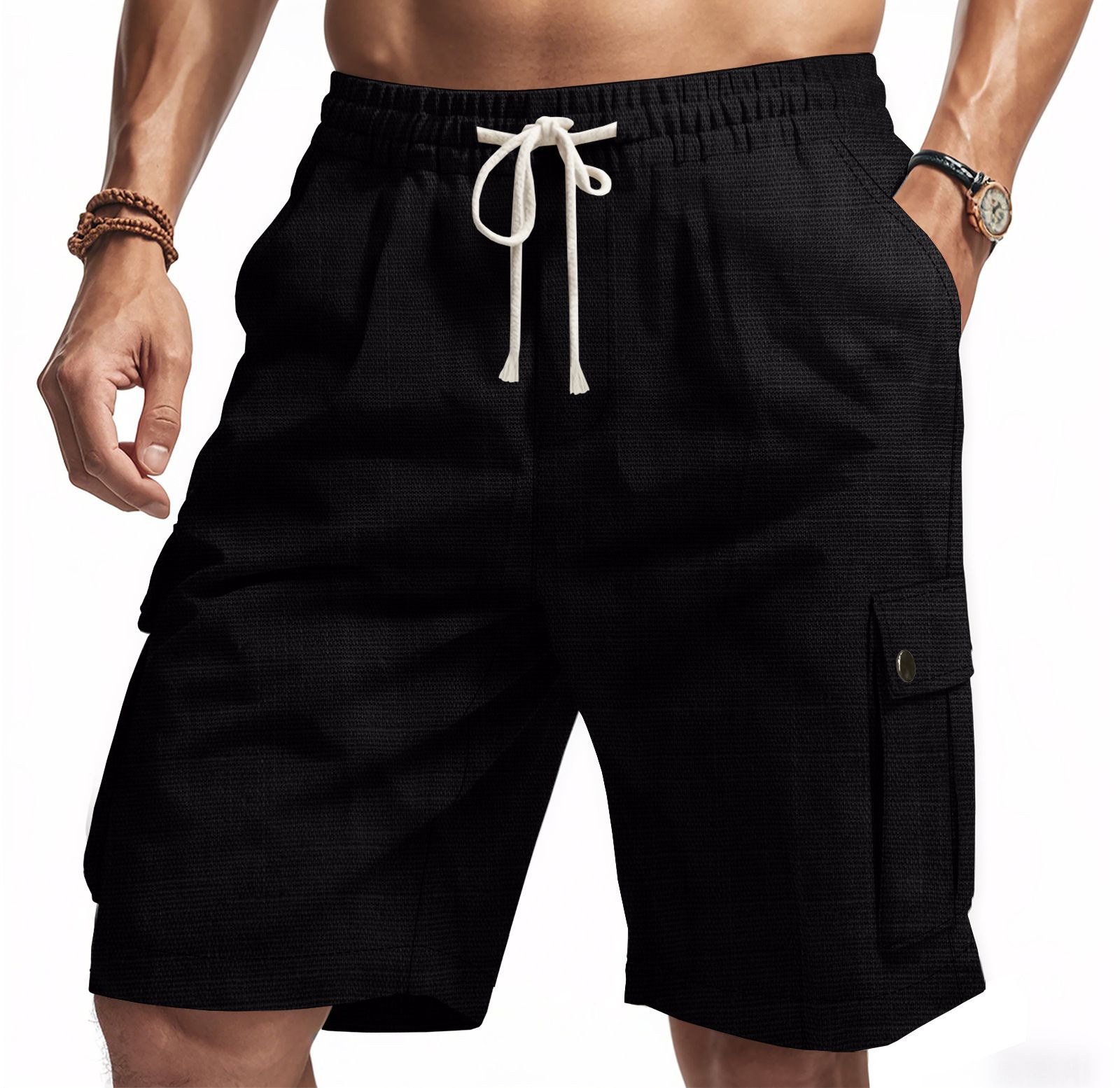 Hot Selling American Men's Outdoor Sports Leisure Cargo Shorts Side Pockets Summer Vacation Beach Casual Short Pants  Shorts