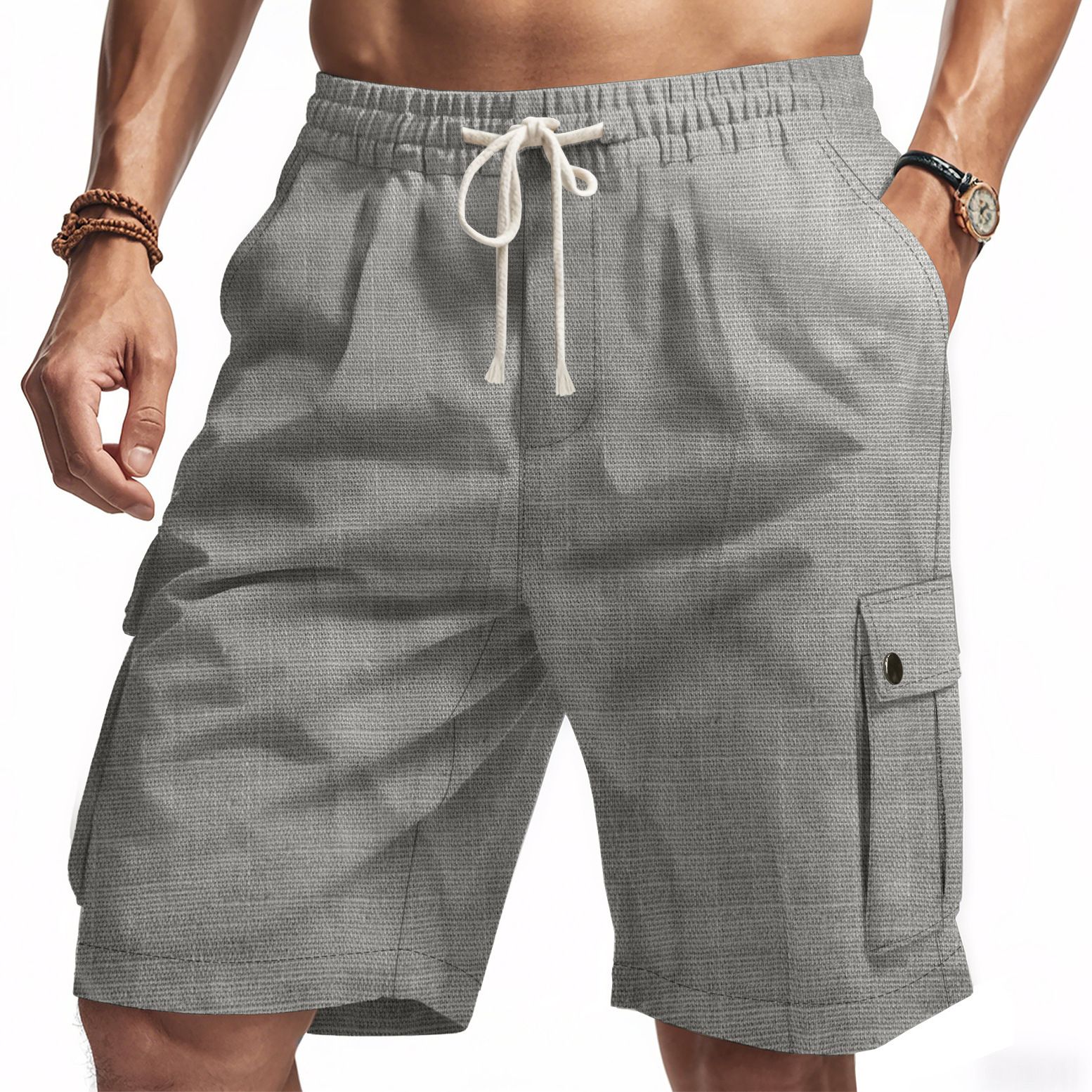 Hot Selling American Men's Outdoor Sports Leisure Cargo Shorts Side Pockets Summer Vacation Beach Casual Short Pants  Shorts