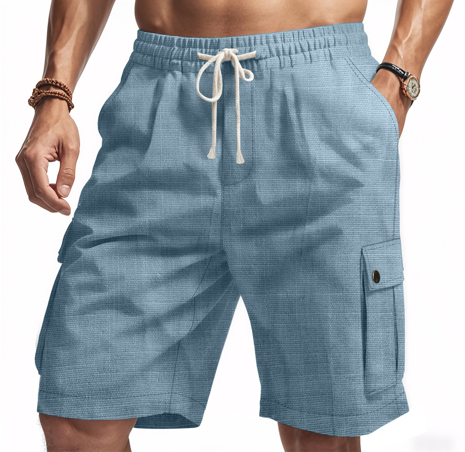 Hot Selling American Men's Outdoor Sports Leisure Cargo Shorts Side Pockets Summer Vacation Beach Casual Short Pants  Shorts