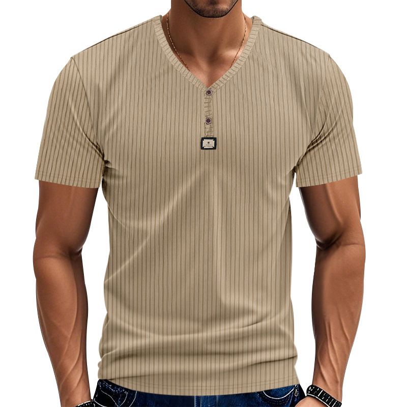 Cross-Border Independent Station's Hot Sale Summer Men's Casual Sports Jacquard Quick-Drying Short-Sleeved T-Shirts