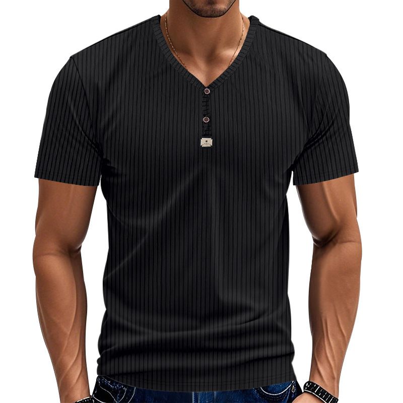 Cross-Border Independent Station's Hot Sale Summer Men's Casual Sports Jacquard Quick-Drying Short-Sleeved T-Shirts