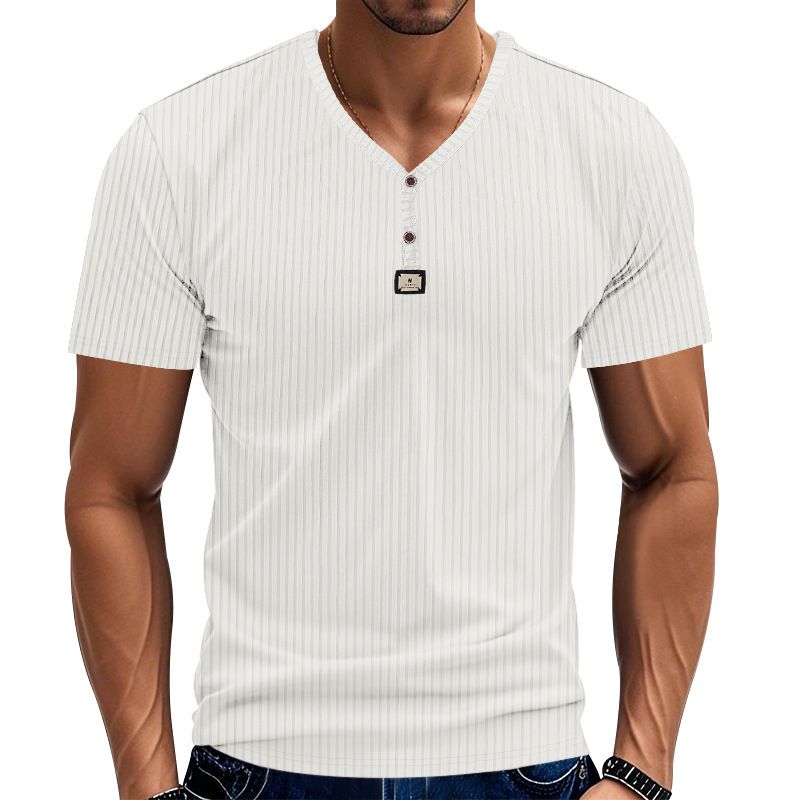 Cross-Border Independent Station's Hot Sale Summer Men's Casual Sports Jacquard Quick-Drying Short-Sleeved T-Shirts