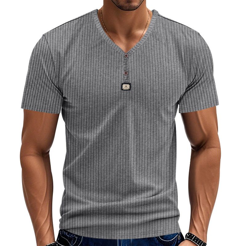 Cross-Border Independent Station's Hot Sale Summer Men's Casual Sports Jacquard Quick-Drying Short-Sleeved T-Shirts