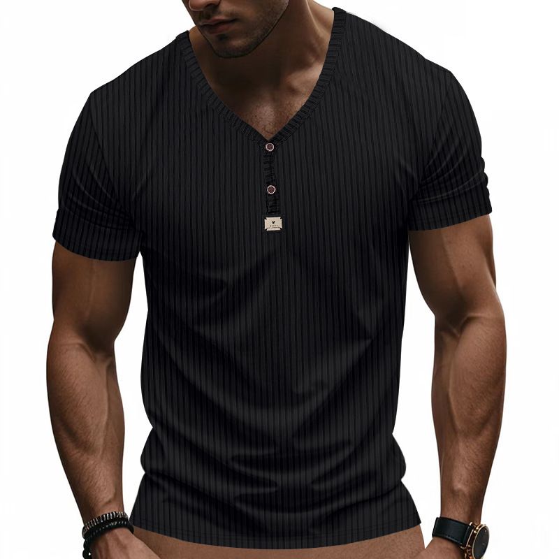 Cross-Border Independent Station's Hot Sale Summer Men's Casual Sports Jacquard Quick-Drying Short-Sleeved T-Shirts