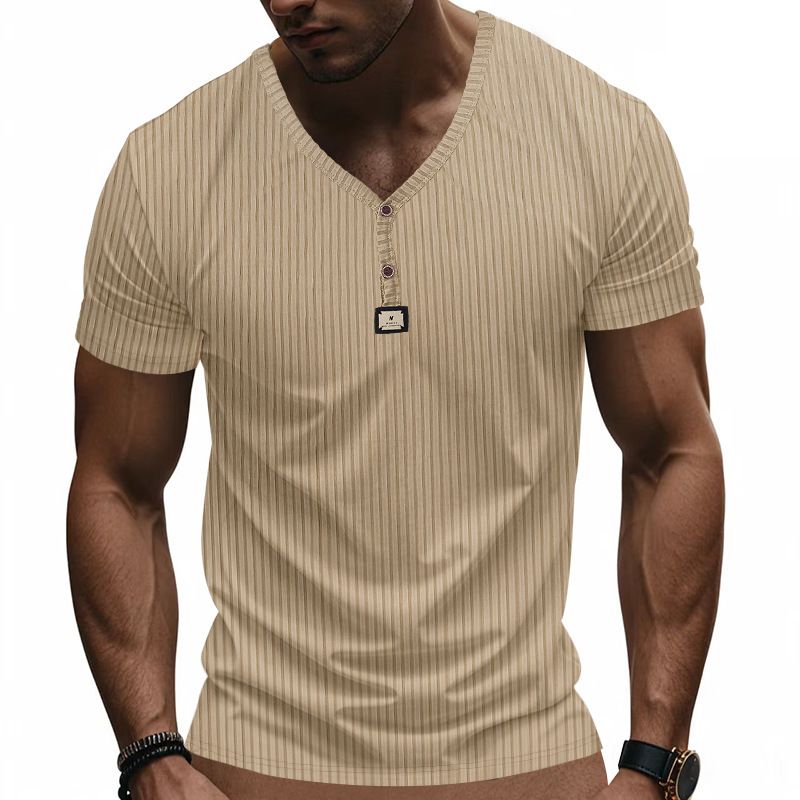 Cross-Border Independent Station's Hot Sale Summer Men's Casual Sports Jacquard Quick-Drying Short-Sleeved T-Shirts