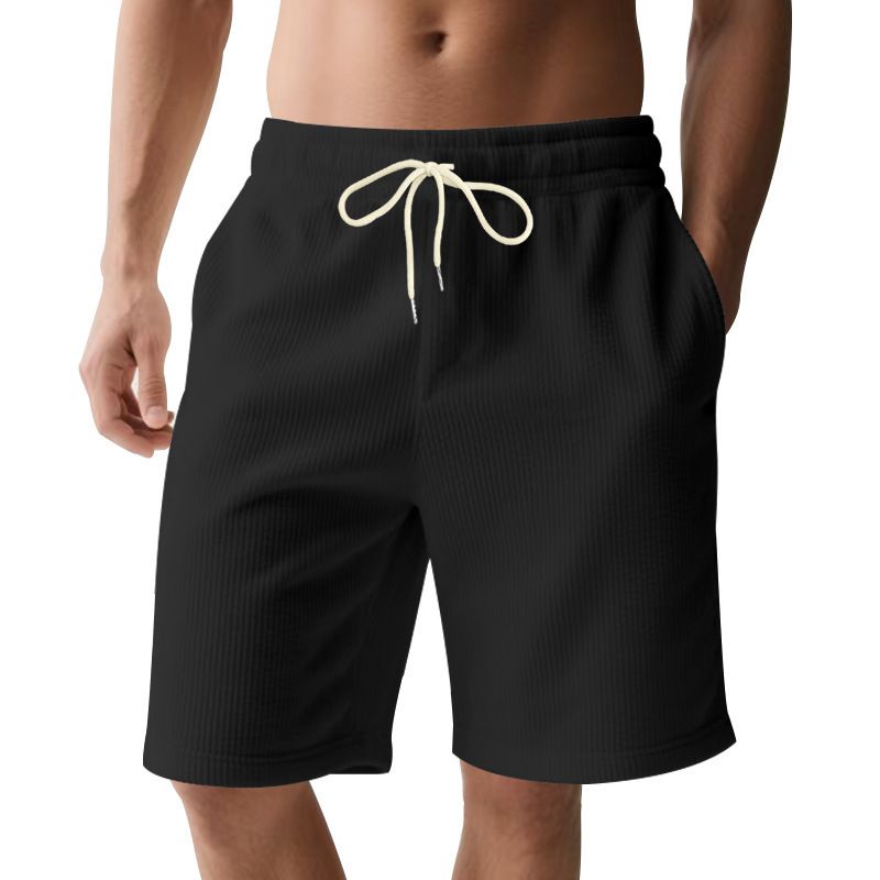 Retro Style Summer Leisure Corduroy Five Point Men's Shorts Simple Design Casual Outdoor Beach Shorts Pants for Men  Shorts