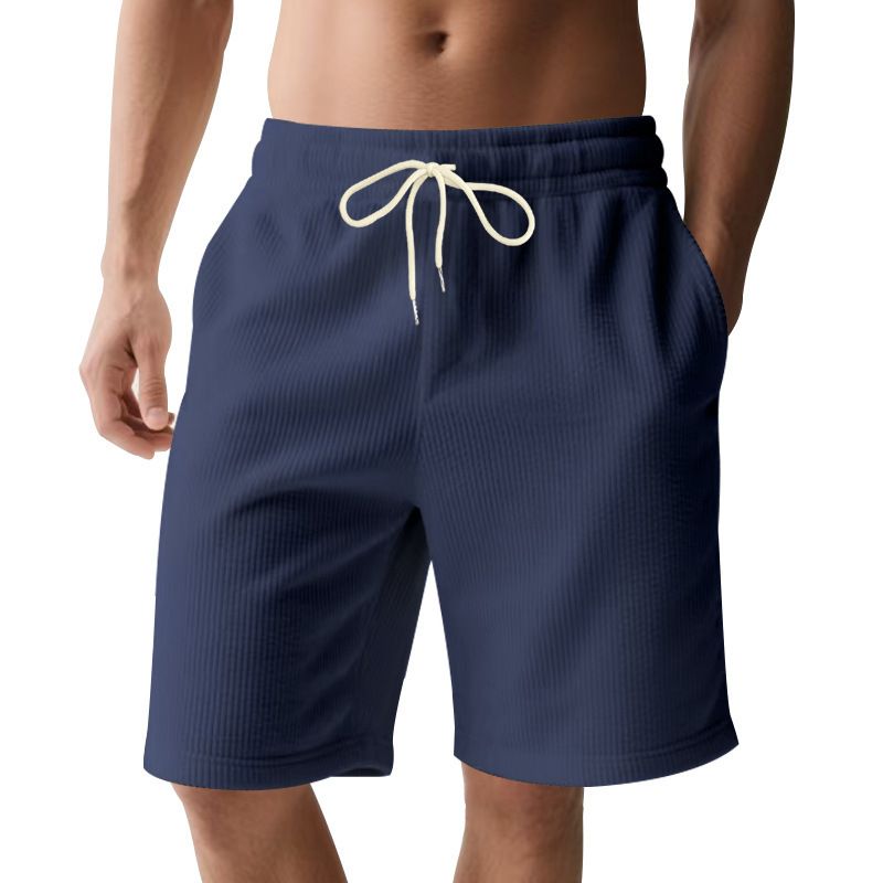Retro Style Summer Leisure Corduroy Five Point Men's Shorts Simple Design Casual Outdoor Beach Shorts Pants for Men  Shorts