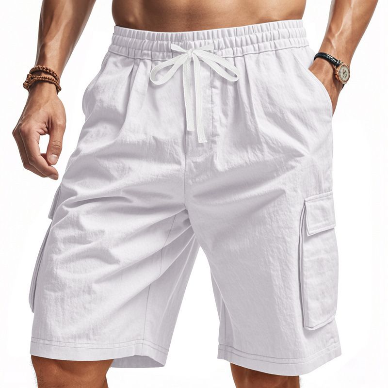 Men's Casual Jacquard Summer New Men's Wear, Form-fitting, Breathable Lapel Shirt, Short-sleeved Shirt for Men Shorts