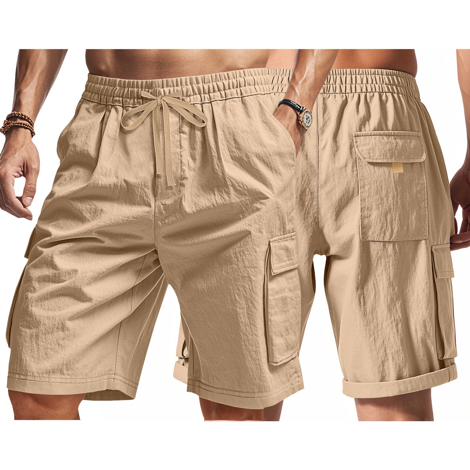 Men's Casual Jacquard Summer New Men's Wear, Form-fitting, Breathable Lapel Shirt, Short-sleeved Shirt for Men Shorts