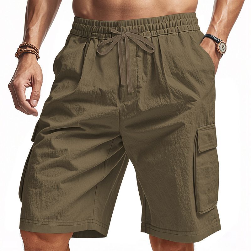 Men's Casual Jacquard Summer New Men's Wear, Form-fitting, Breathable Lapel Shirt, Short-sleeved Shirt for Men Shorts