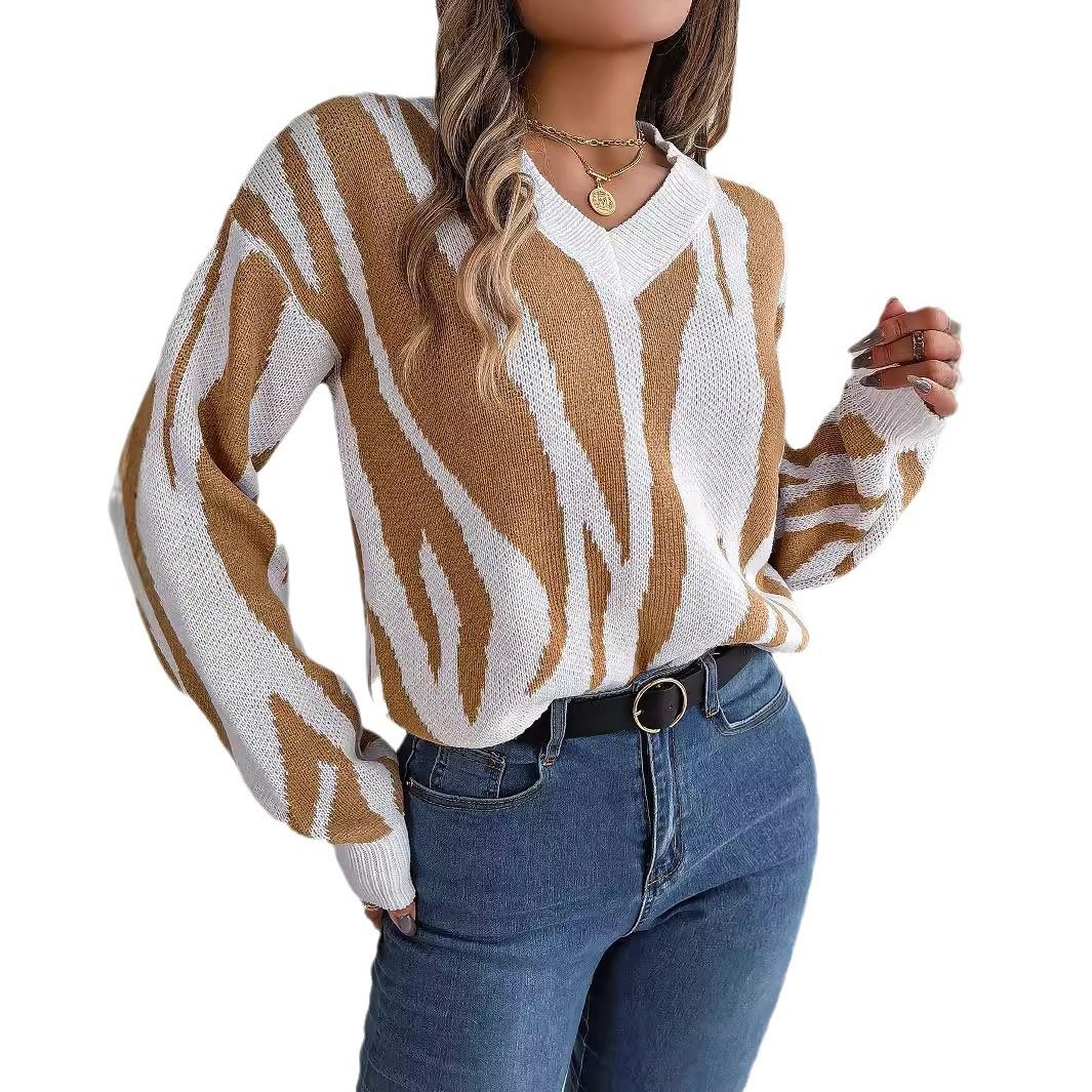 Factory Hot Sale New Style Autumn Winter Knit Ladies Jacquard Pullover Plus Size Knitted Sweater Women