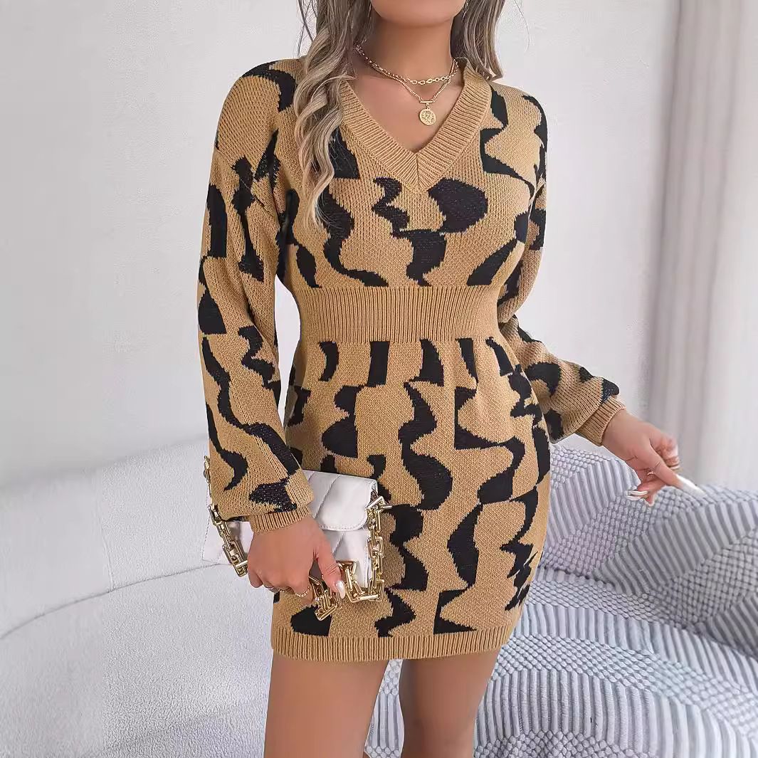 New Arrivals Popular Sweater Dress Long Sleeve Autumn Winter Dress Sweater Dress Clothing Mohair Sweater for Women  Dresses