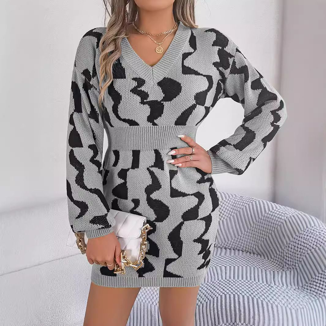 New Arrivals Popular Sweater Dress Long Sleeve Autumn Winter Dress Sweater Dress Clothing Mohair Sweater for Women  Dresses