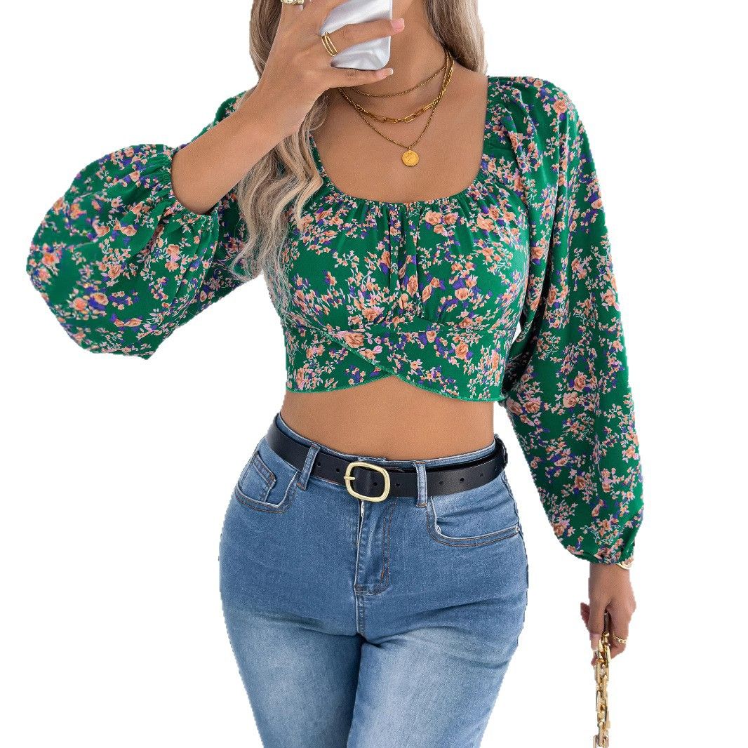 New Arrival Wholesale Tops for Women  Women's Tops Fashion Floral Chiffon Blouse Women Tops T-Shirts