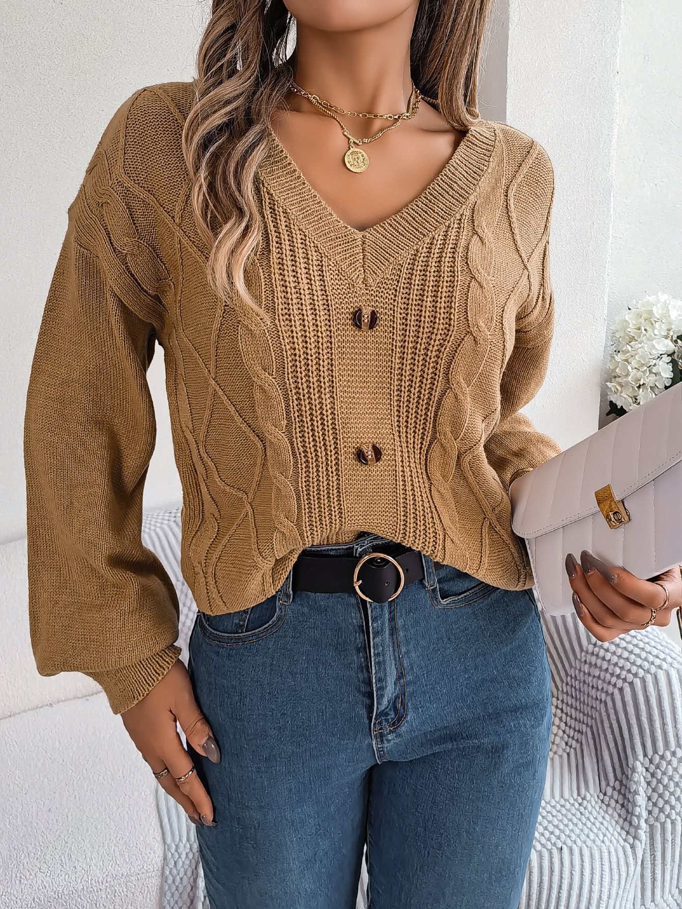 Factory Wholesale Winter Girls Knitting Pullover Sweatshirt Ladies Long Sleeve Tops Basic Jumpers Woman Clothes Sweaters