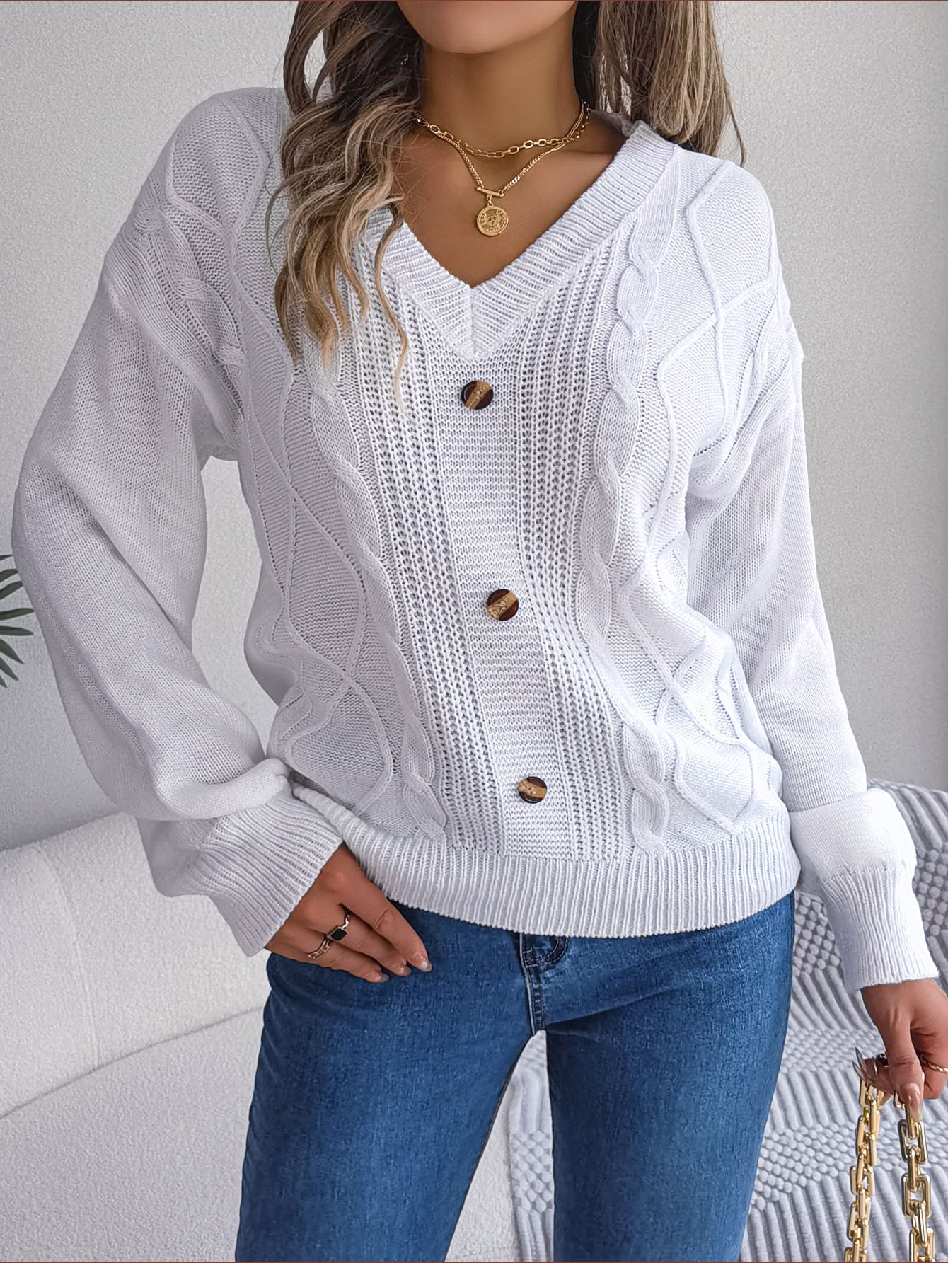 Factory Wholesale Winter Girls Knitting Pullover Sweatshirt Ladies Long Sleeve Tops Basic Jumpers Woman Clothes Sweaters