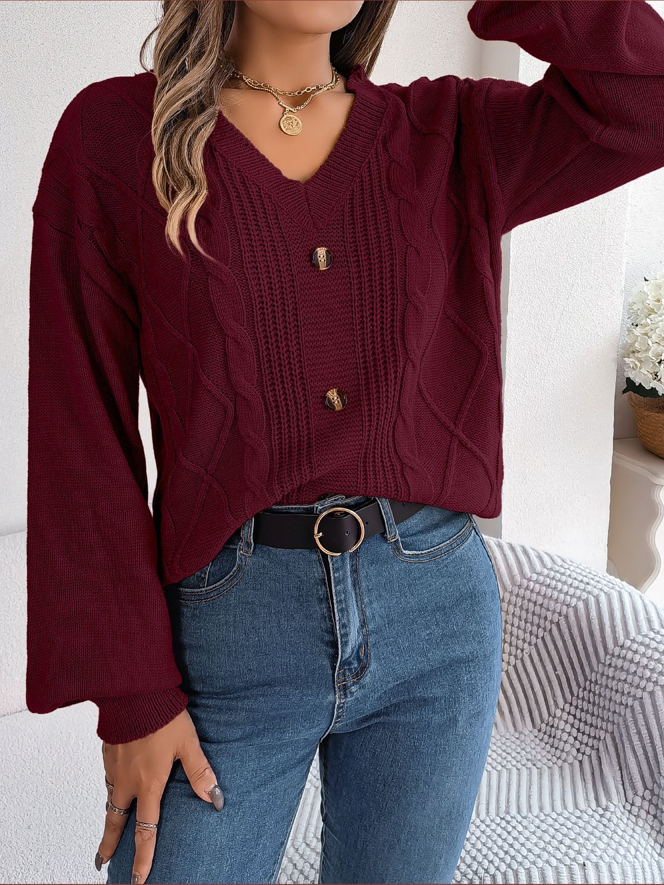 Factory Wholesale Winter Girls Knitting Pullover Sweatshirt Ladies Long Sleeve Tops Basic Jumpers Woman Clothes Sweaters