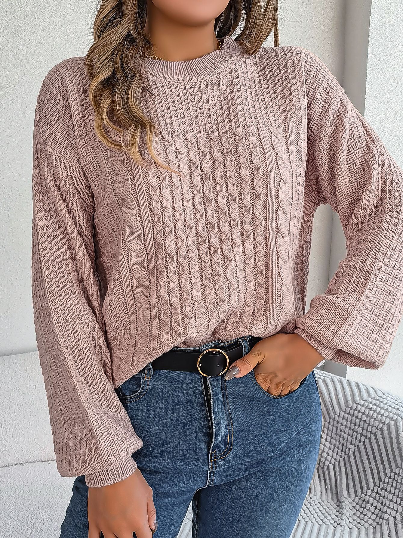 Women Long Sleeve Knitted Sweaters Autumn Winter Female Solid Color O-neck Pullovers Lady Casual Loose Knitwear Warm Tops  Sweaters