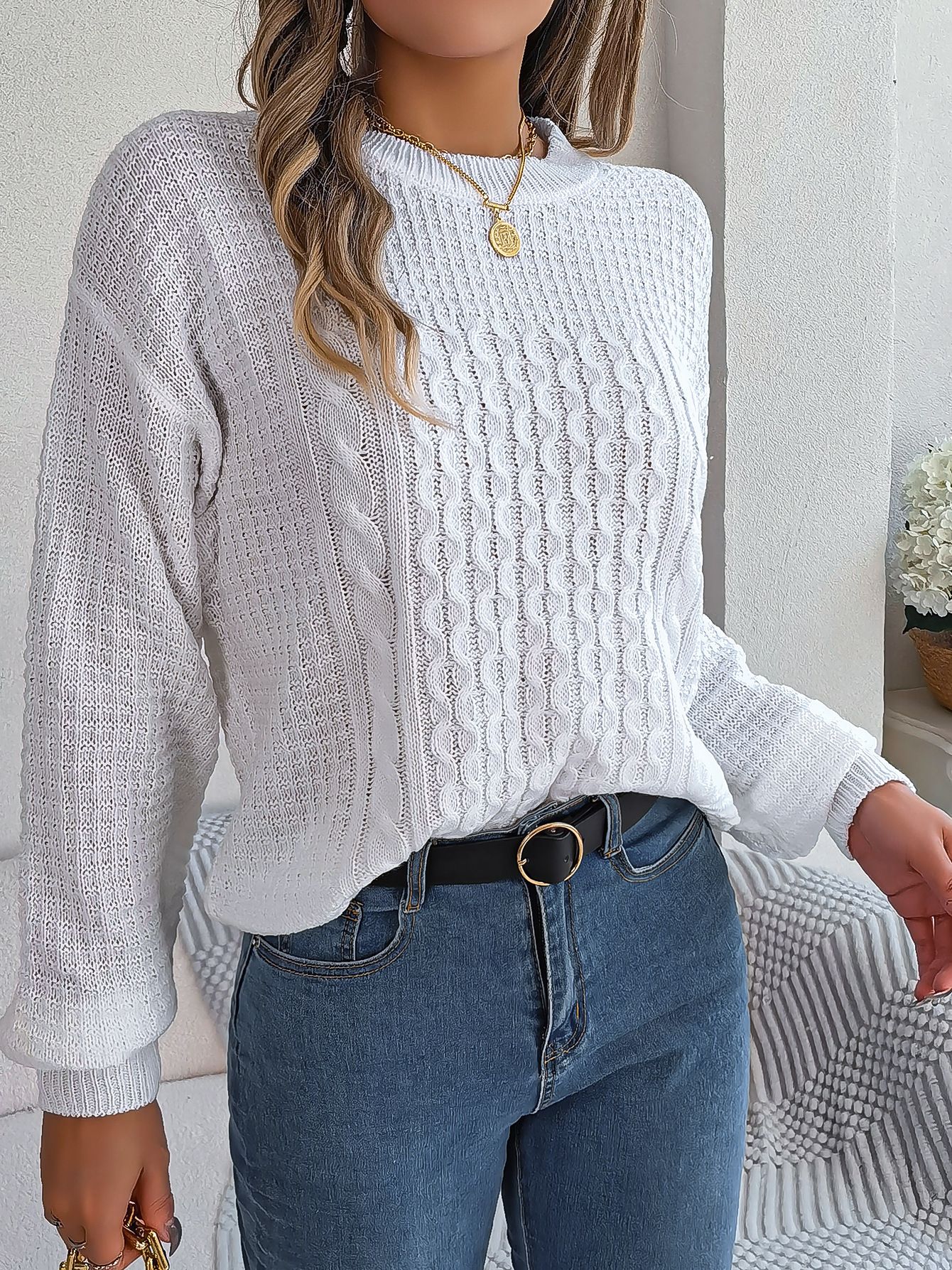 Women Long Sleeve Knitted Sweaters Autumn Winter Female Solid Color O-neck Pullovers Lady Casual Loose Knitwear Warm Tops  Sweaters