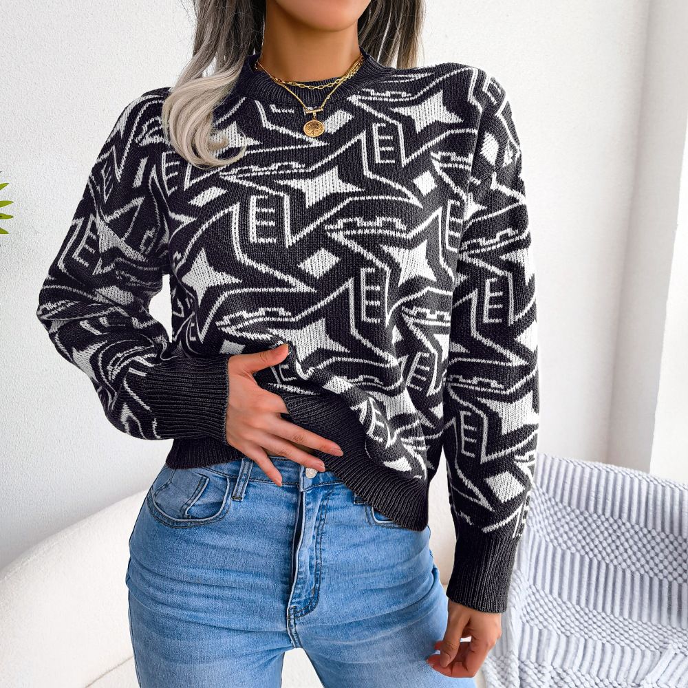 Autumn and Winter Wear Cashmere Thick Sweater women  New High Quality Crewneck Sweater Winter WarmSweaters