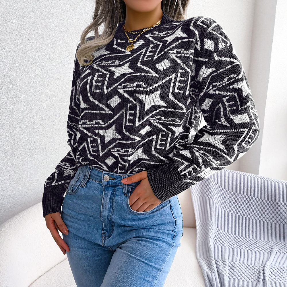 Autumn and Winter Wear Cashmere Thick Sweater women  New High Quality Crewneck Sweater Winter WarmSweaters