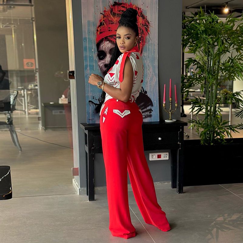 Vintage Short Sleeve T Shirt and Long Pants Suit Summer Ladies 2 Two Piece Sets Outfits Elegant Fashion 2piece Women Set
