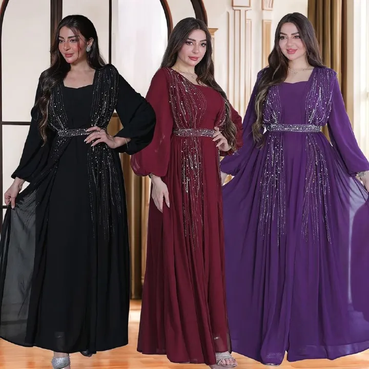 New Dashiki Ankara Sequin Evening Gowns Turkey Outfits Robe Africa Clothing   Dresses