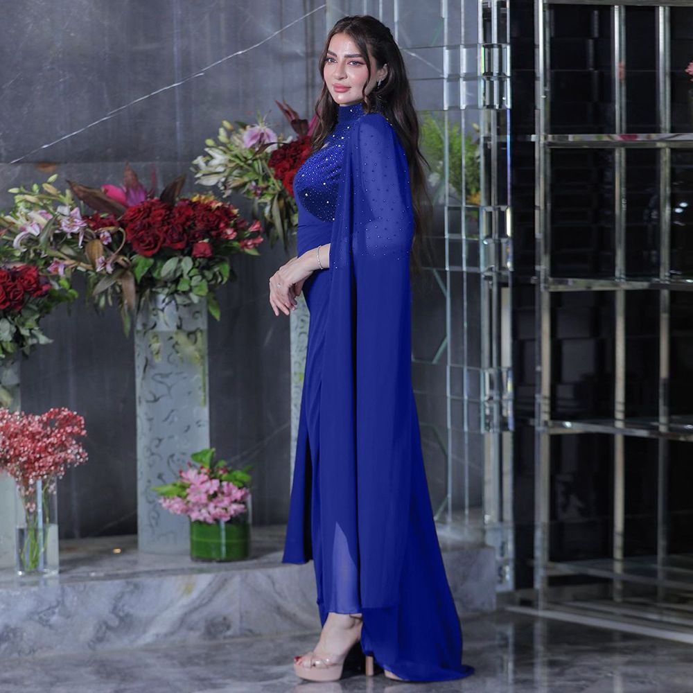 East Robe Fashion Color Diamond Ironing Dinner Party Evening Muslim Clothes Women's Abaya Dress for Women Dresses