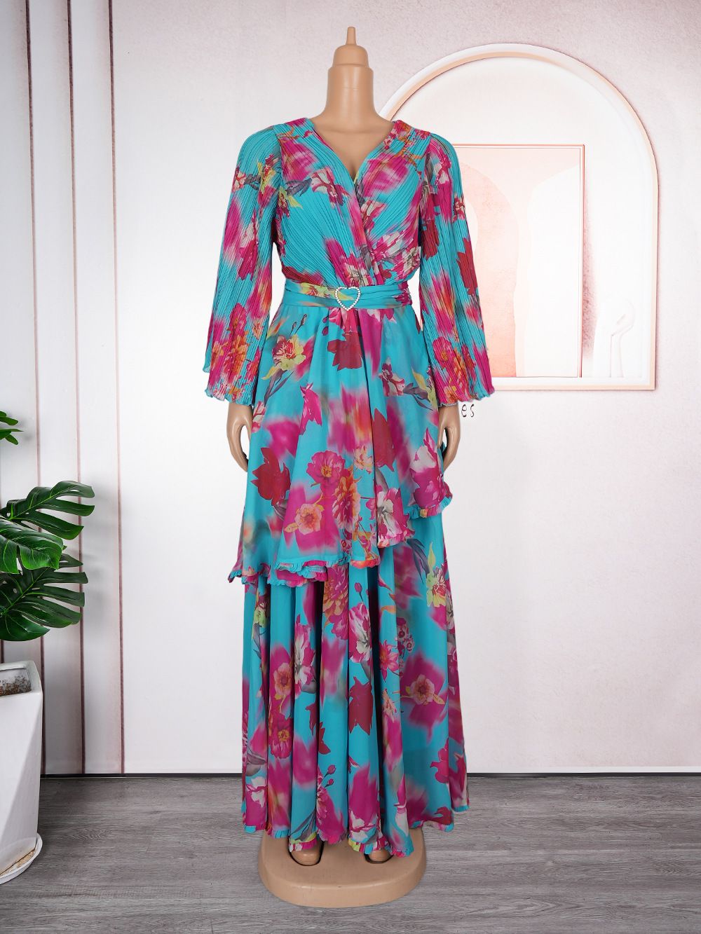 New Fashion Plus Size Printing Robe African Dress Dashiki Dress Abaya Women Dress