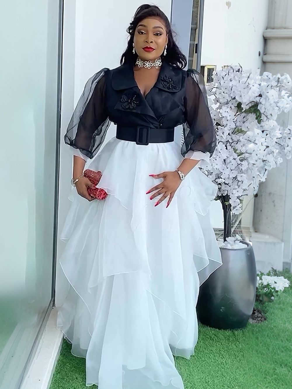 Casual Banquet Dresses Fashion Long Evening Dress New Design African Dress