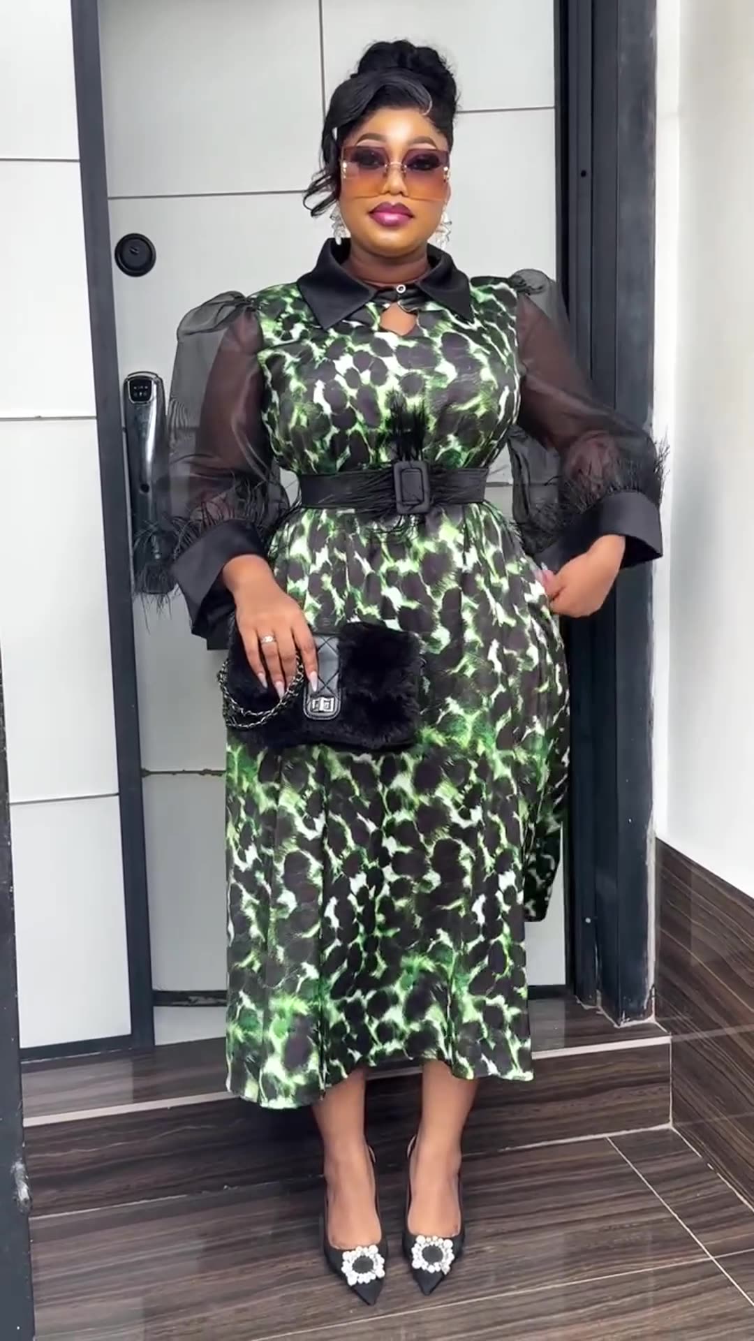 Africa Women Plus Size High Waisted Party Dress Kanga Clothing Sequin Maxi Dresses Lady Plus Size Christmas Evening Dress