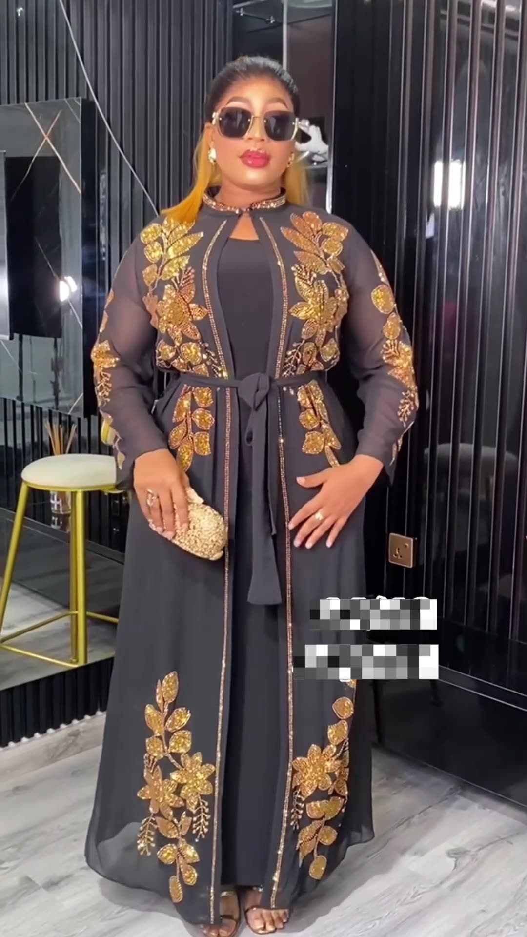 African Wedding Party Dresses for Women Spring Autumn African Long Sleeve Black Blue White Long Dress Suit Muslim Dress
