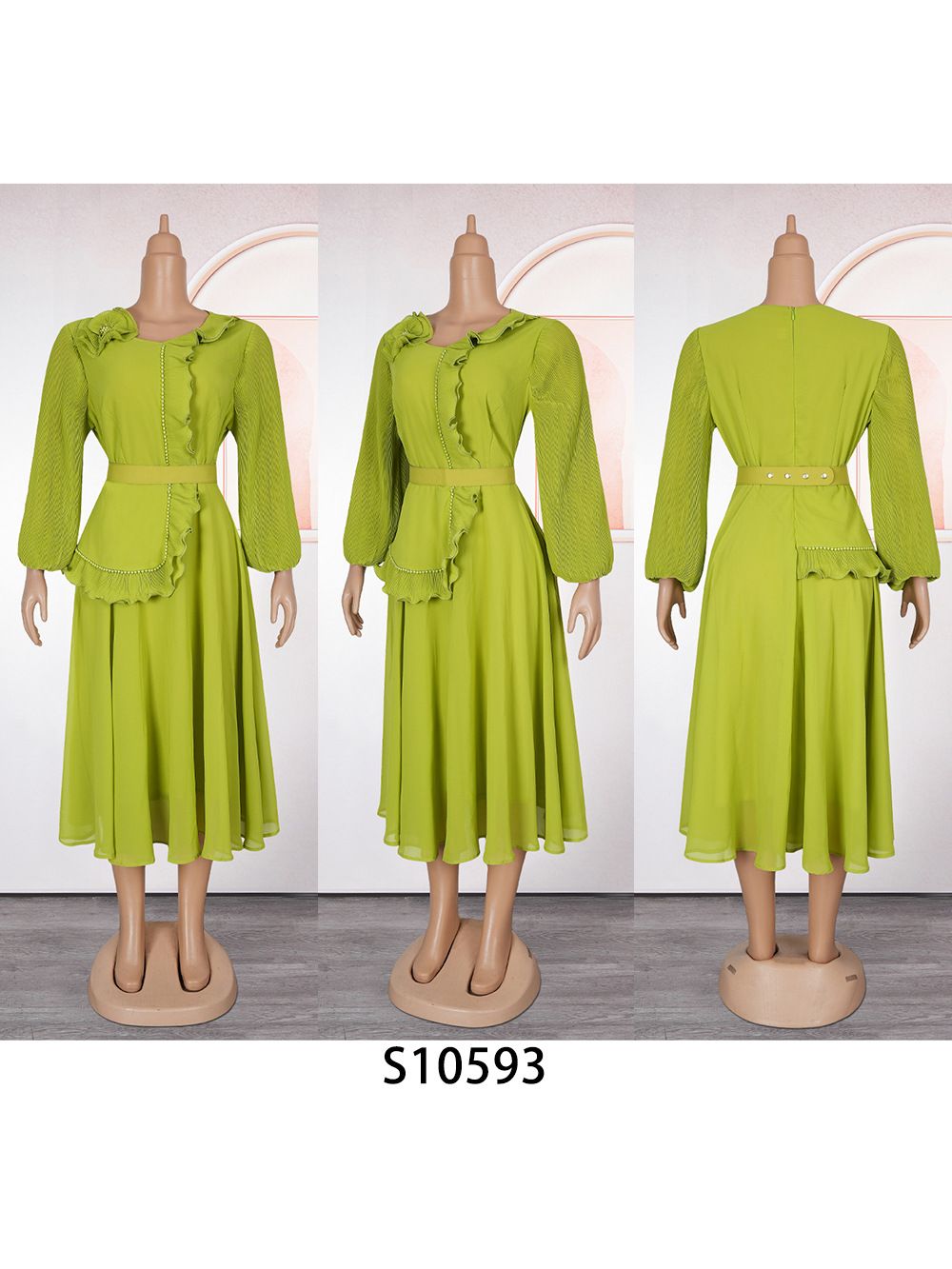 Plus Size Evening Party Long Dress Africa Clothing Elegant Turkey Muslim Chiffon Maxi Dress