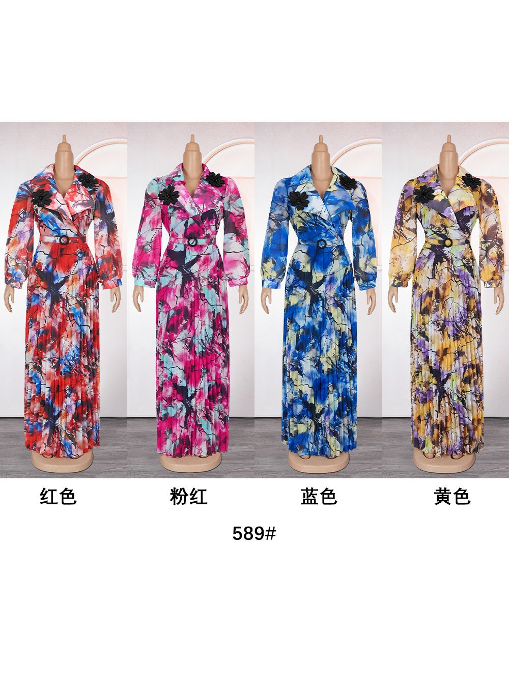 Fashion Dress New Plus Size Cross-Border Independent Design Chiffon Fabric Dresses