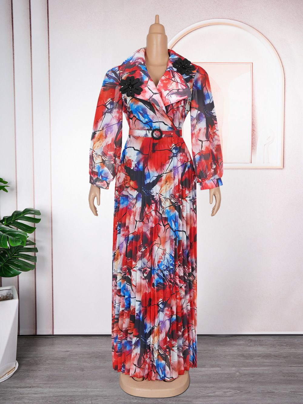 Fashion Dress New Plus Size Cross-Border Independent Design Chiffon Fabric Dresses