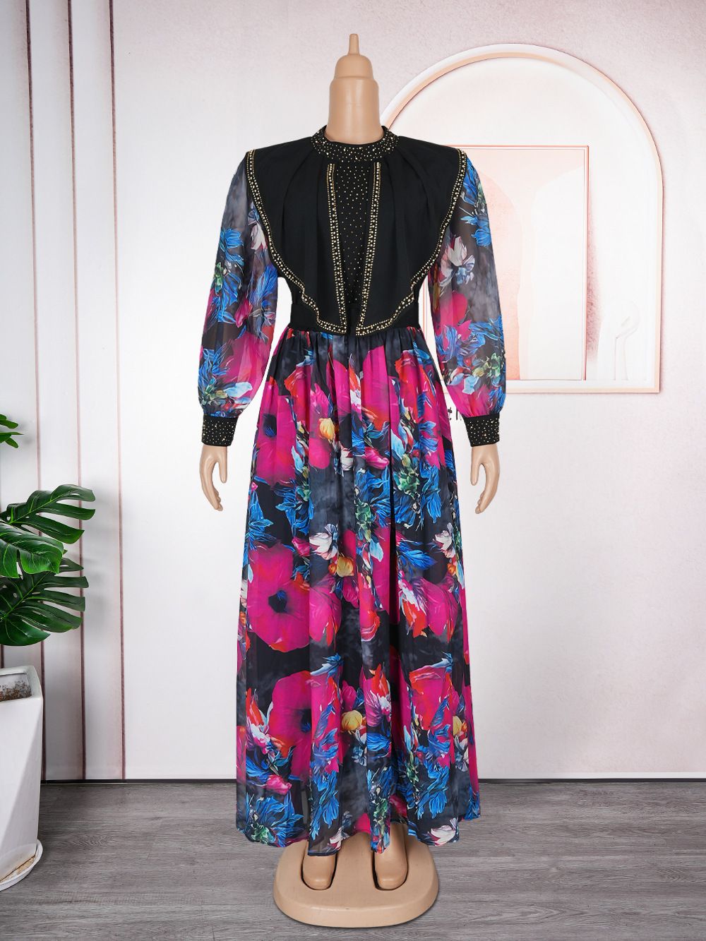 African Dresses Women New Fashion Plus Size Sequin Evening Party Long Dress Dashiki Ankara Outfits Robe African Clothes Dresses