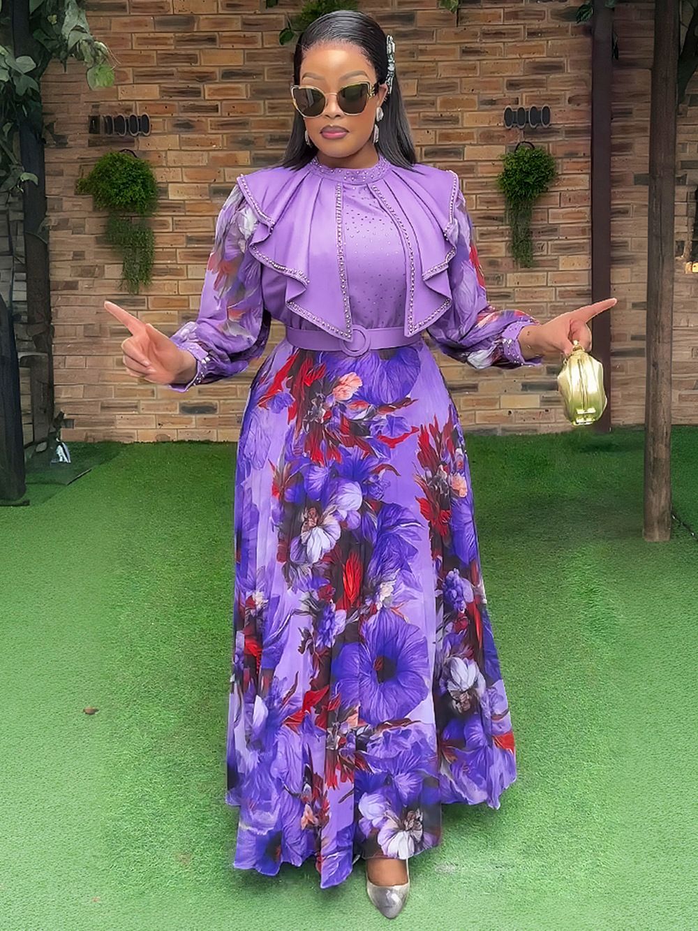African Dresses Women New Fashion Plus Size Sequin Evening Party Long Dress Dashiki Ankara Outfits Robe African Clothes Dresses