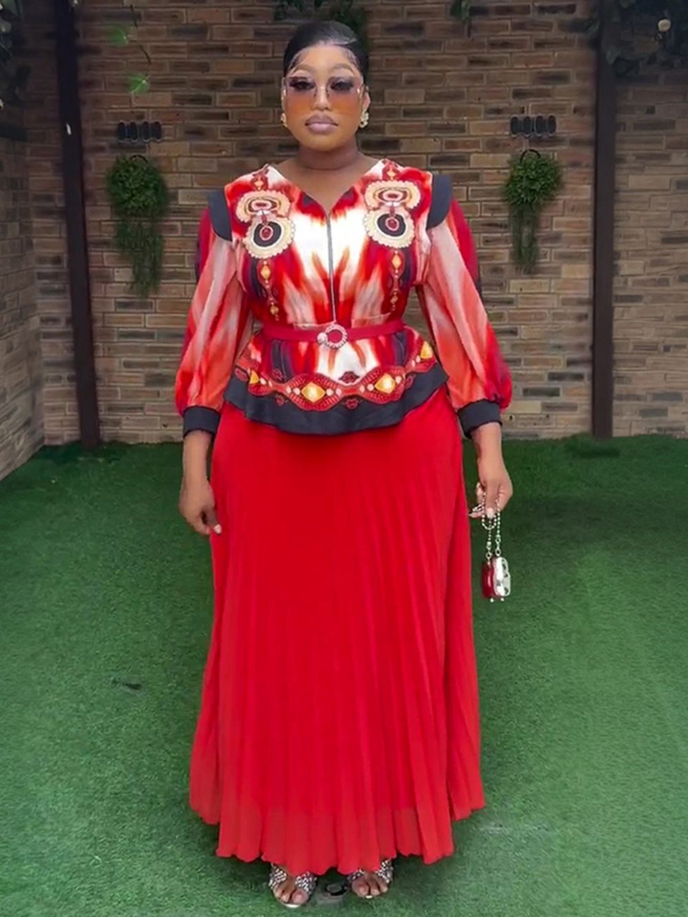 High Quality Fashion African Skirt Set Office Dress Plus Size Dress Women Clothing  Two-Piece Outfits