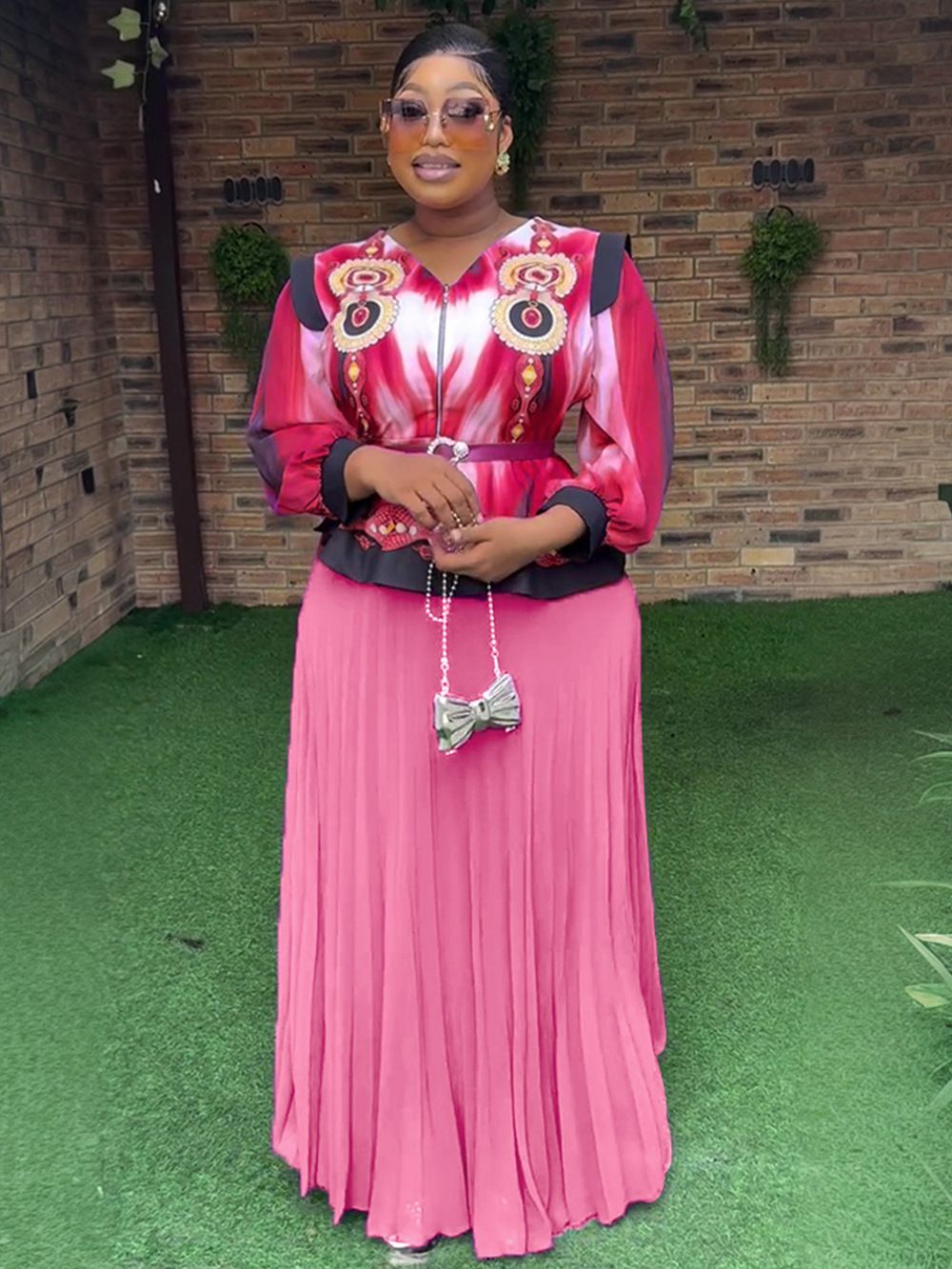 High Quality Fashion African Skirt Set Office Dress Plus Size Dress Women Clothing  Two-Piece Outfits