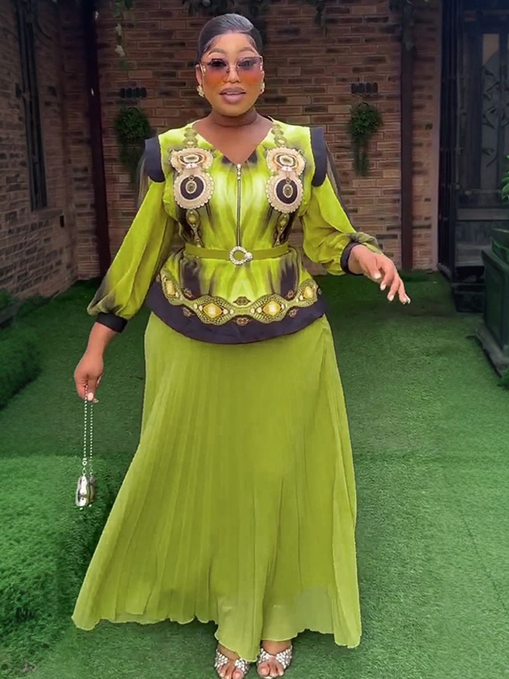 High Quality Fashion African Skirt Set Office Dress Plus Size Dress Women Clothing  Two-Piece Outfits