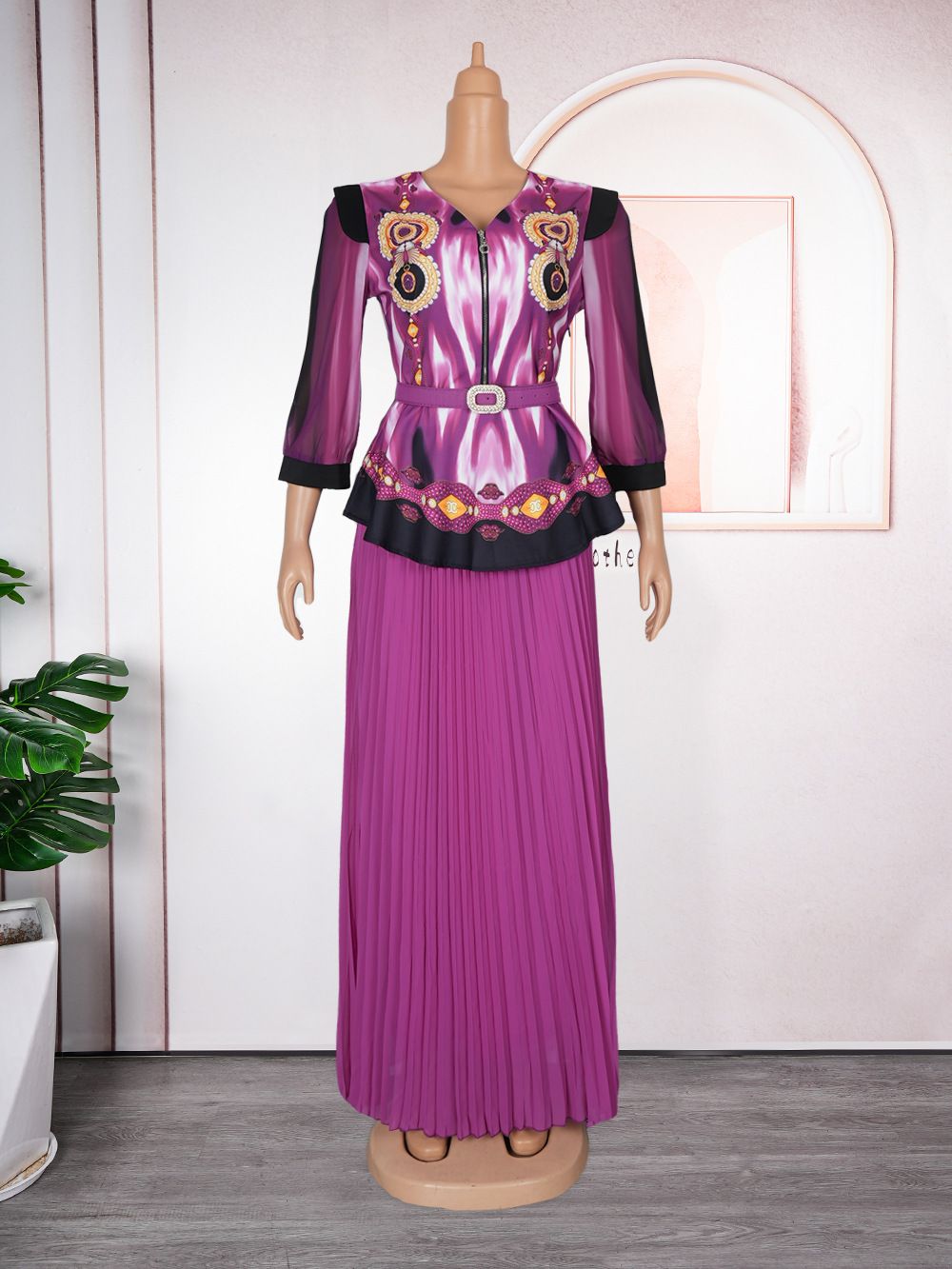 High Quality Fashion African Skirt Set Office Dress Plus Size Dress Women Clothing  Two-Piece Outfits