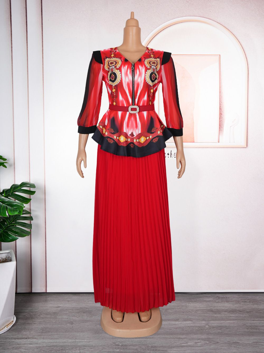 High Quality Fashion African Skirt Set Office Dress Plus Size Dress Women Clothing  Two-Piece Outfits