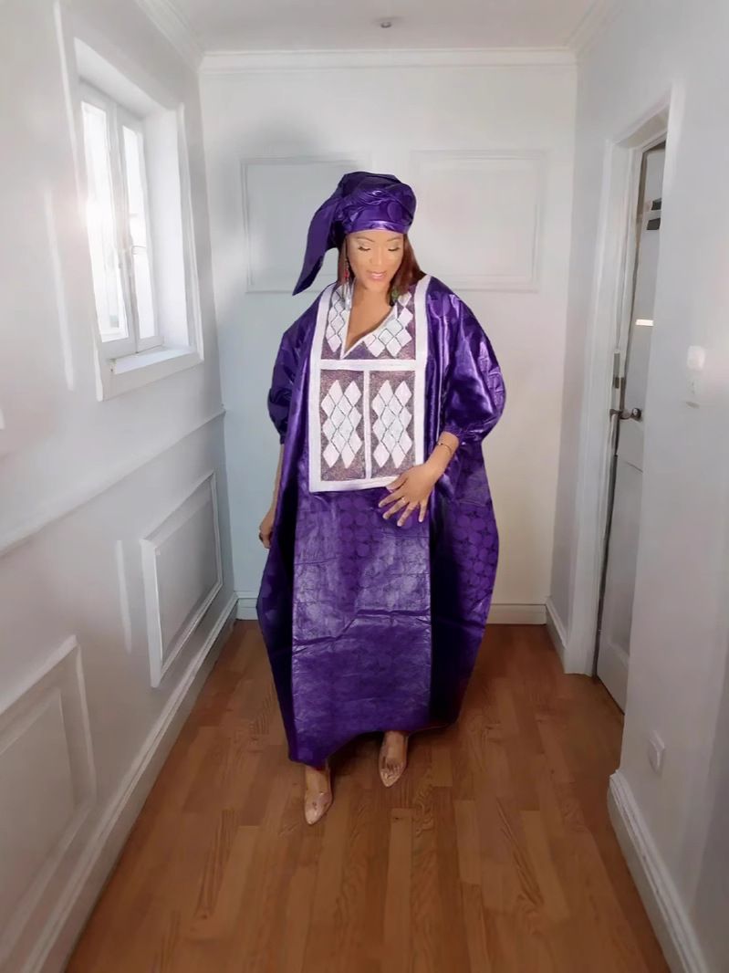 Custom Plus Size Boubou Dubai African Dresses for Women Long Dress Headdress Hijab Abaya Djellaba Dresses