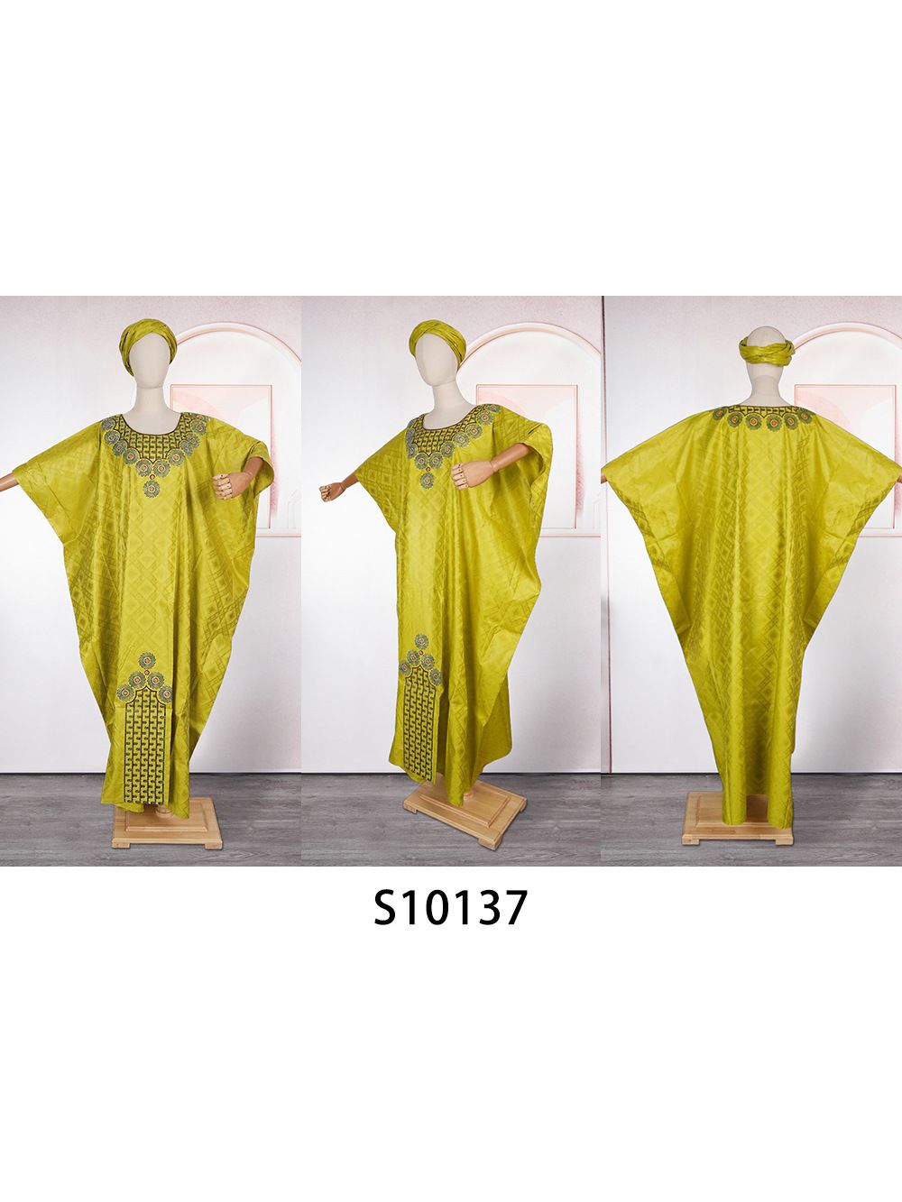 Custom Plus Size Boubou Dubai African Dresses for Women Long Dress Headdress Hijab Abaya Djellaba Dresses