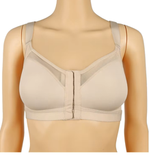 Women's Sports Bras for Gym Yoga Running Big Size Wireless Workout Crop Tops Front Closure Back Support Push-Up Feature Logo Cup